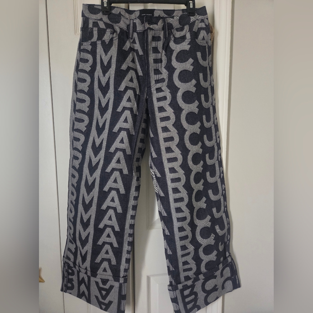 Marj Jacobs Patterned Wide-Leg Jeans